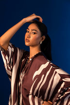 Stitched Printed Satin Shirt+ Culotte