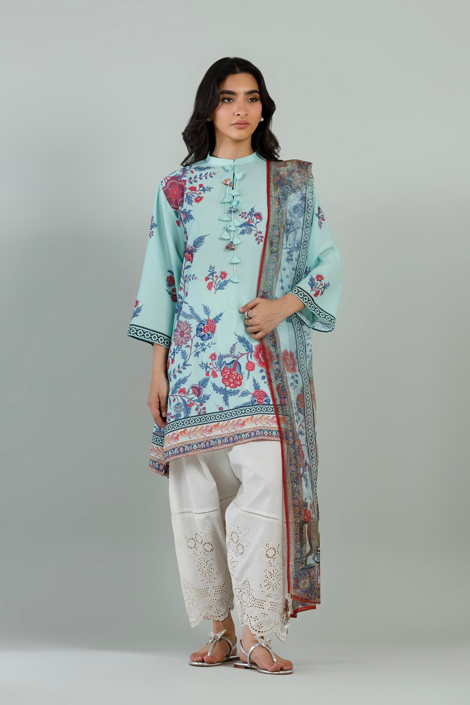 Stitched Printed Crepe Shirt+ Dupatta Main image
