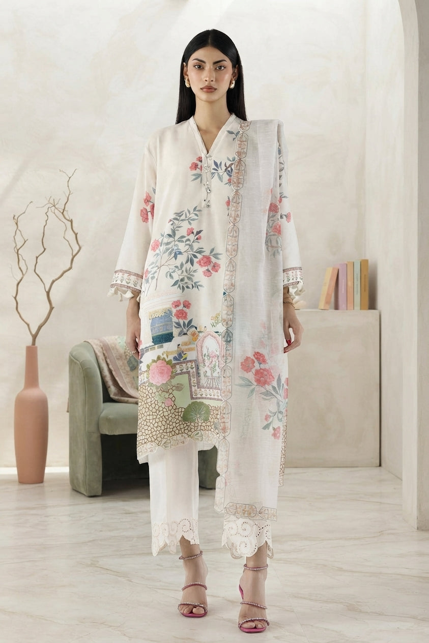 Stitched Printed Crepe Shirt+ Dupatta