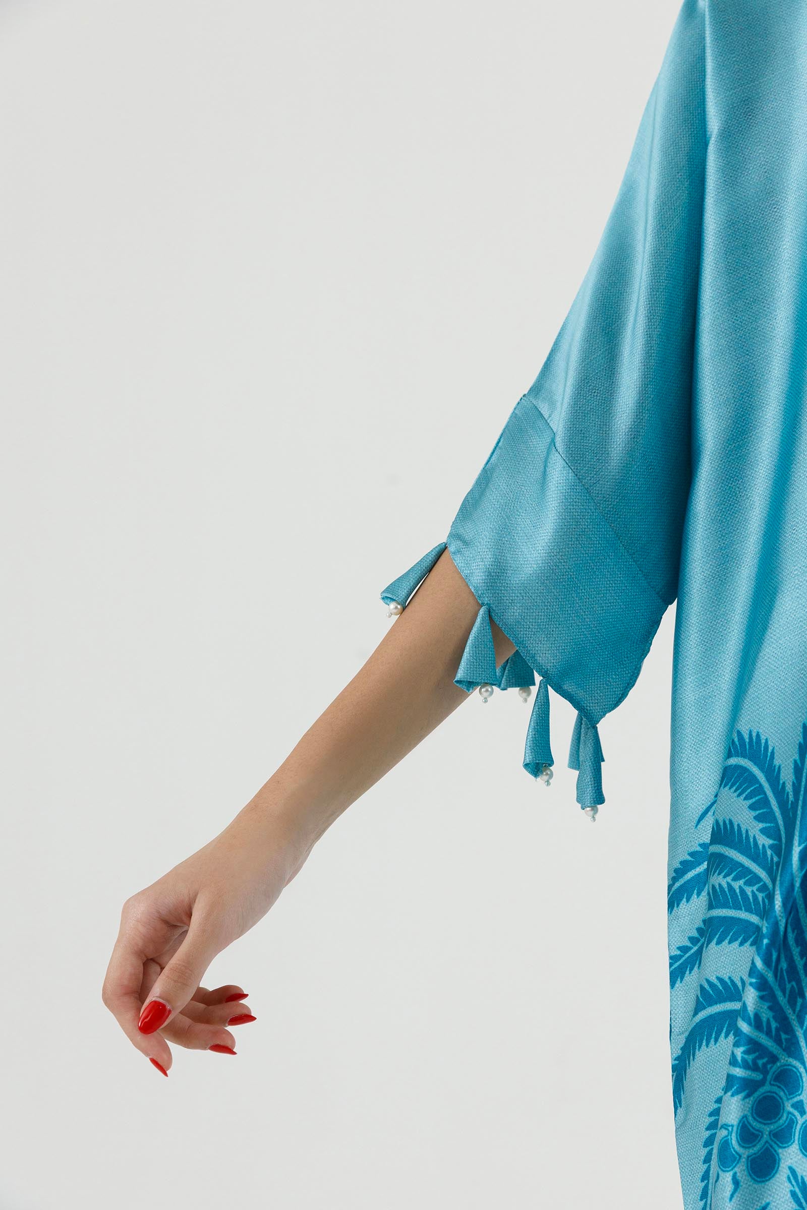 Stitched Printed Satin Shirt+ Culotte