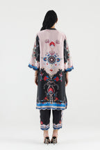 Stitched Printed Satin Shirt+ Culotte