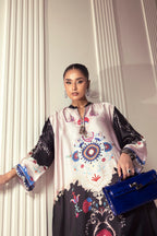 Stitched Printed Satin Shirt+ Culotte
