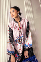 Stitched Printed Satin Shirt+ Culotte