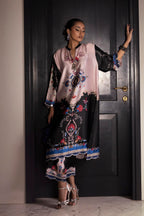 Stitched Printed Satin Shirt+ Culotte