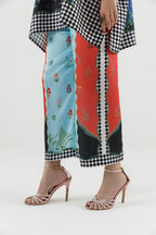 Stitched Printed Satin Shirt+ Culotte