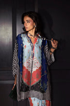 Stitched Printed Satin Shirt+ Culotte