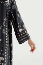 Stitched Printed Satin Shirt+ Culotte