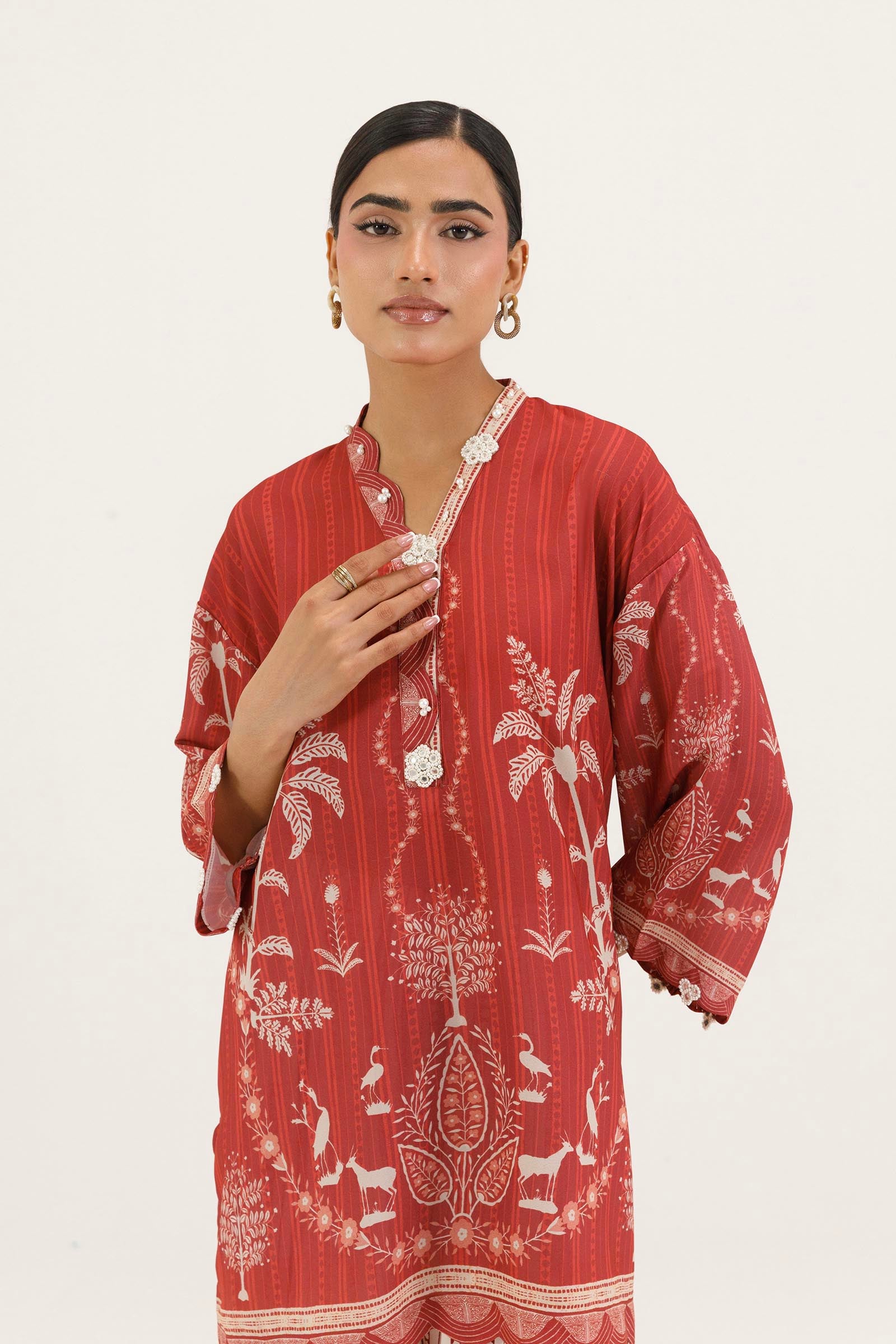 Stitched Printed Crepe Shirt+ Shalwar Secondary image