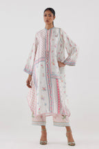 Stitched Printed Satin Shirt+ Culotte