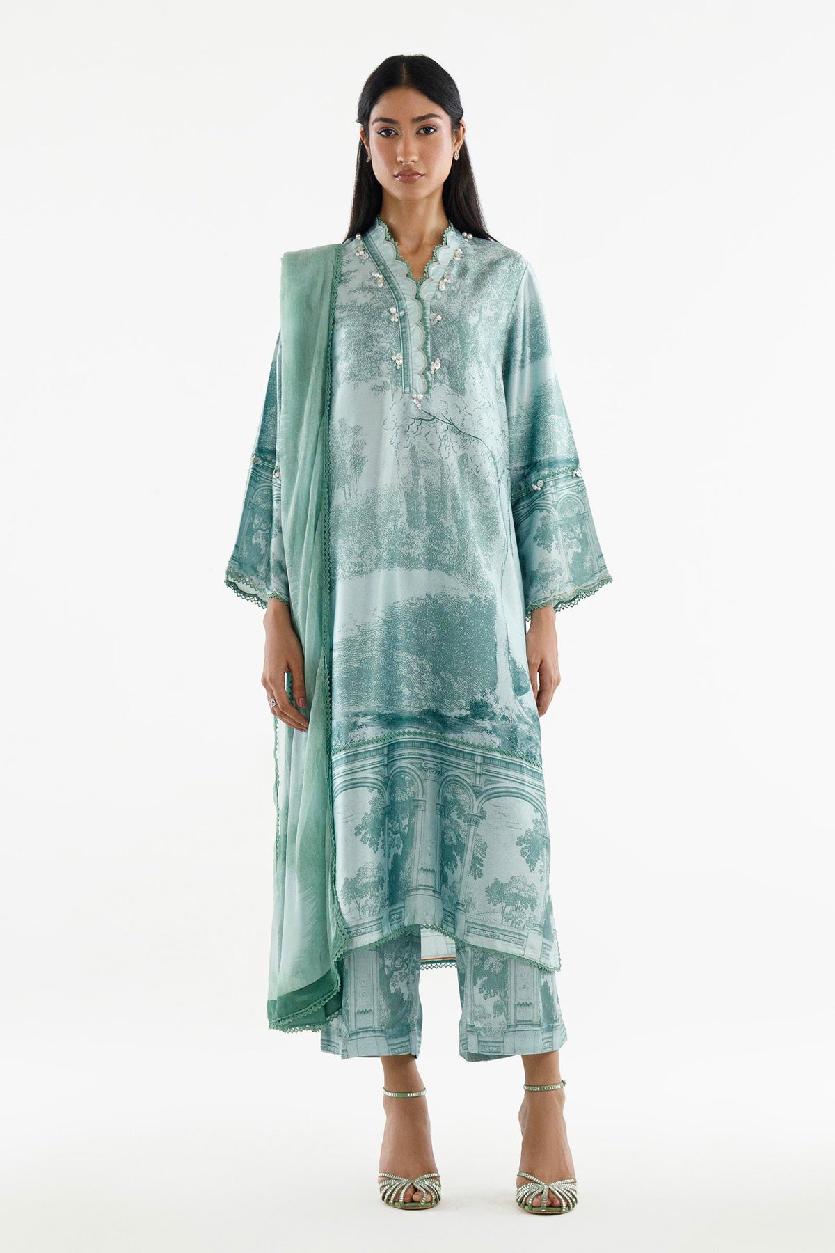 Stitched Printed Suit