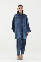 Stitched Printed Satin Shirt+  Shalwar