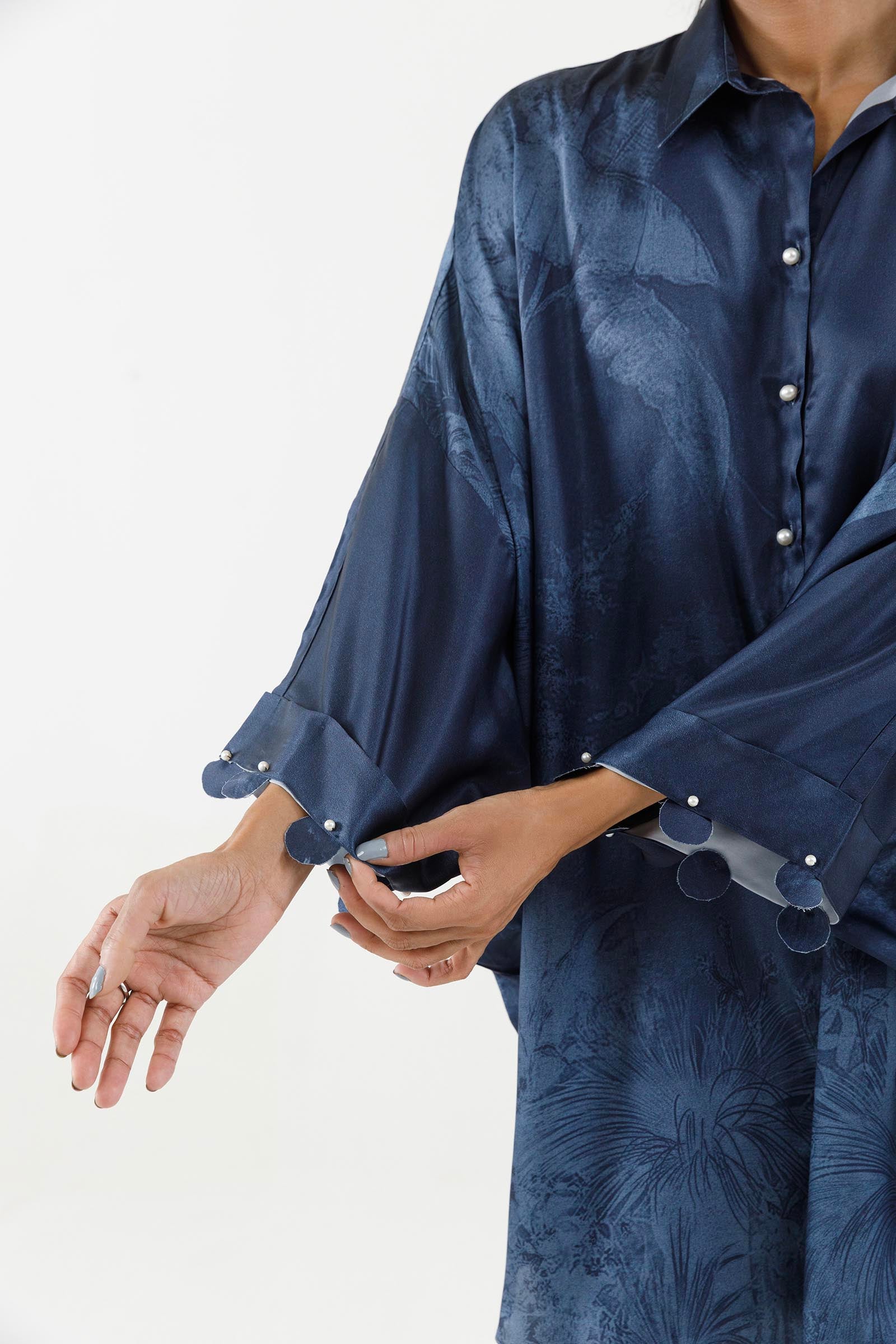 Stitched Printed Satin Shirt+  Shalwar