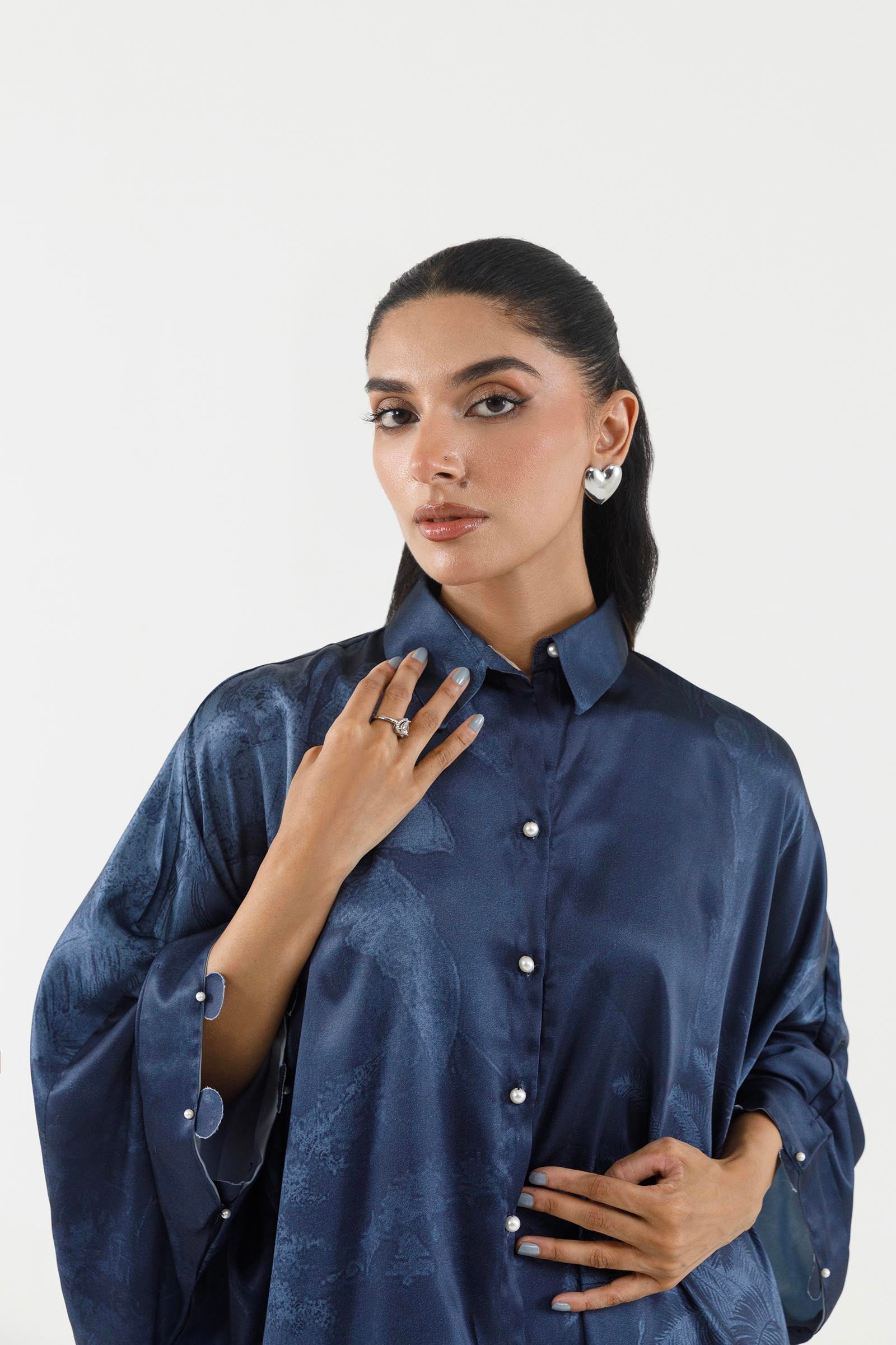 Stitched Printed Satin Shirt+  Shalwar Secondary image