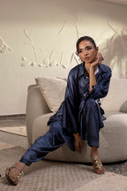 Stitched Printed Satin Shirt+  Shalwar