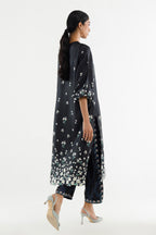 Stitched Printed Satin Shirt+ Culotte