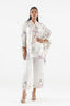 Stitched Printed Satin Shirt+  Culotte