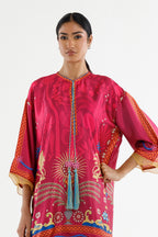 Stitched Printed Satin Shirt+ Culotte