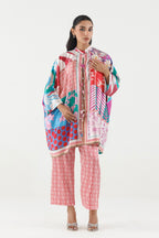 Stitched Printed Satin Shirt+ Culotte