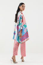 Stitched Printed Satin Shirt+ Culotte
