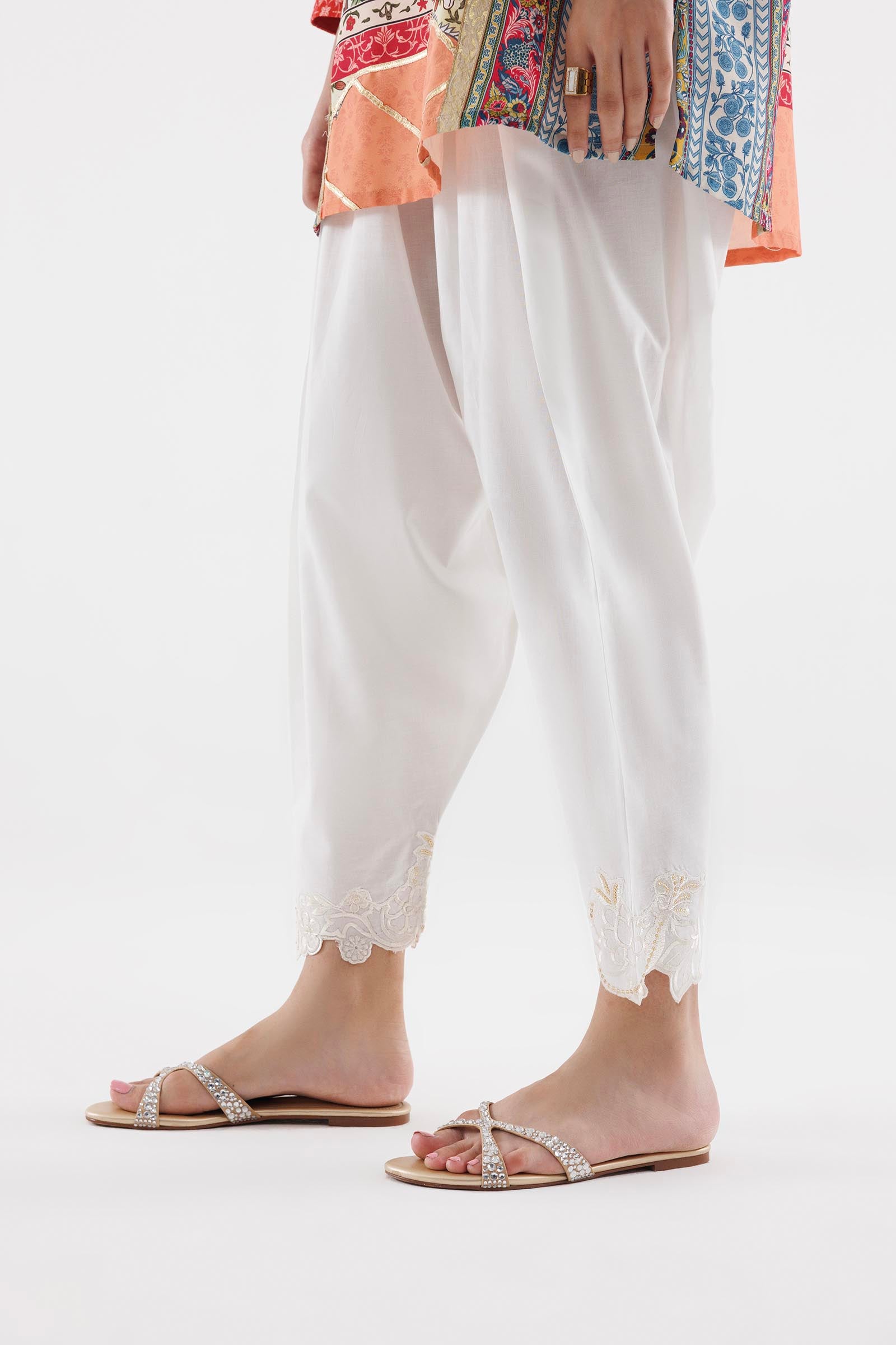 Stitched Embroidered Lawn Shalwar