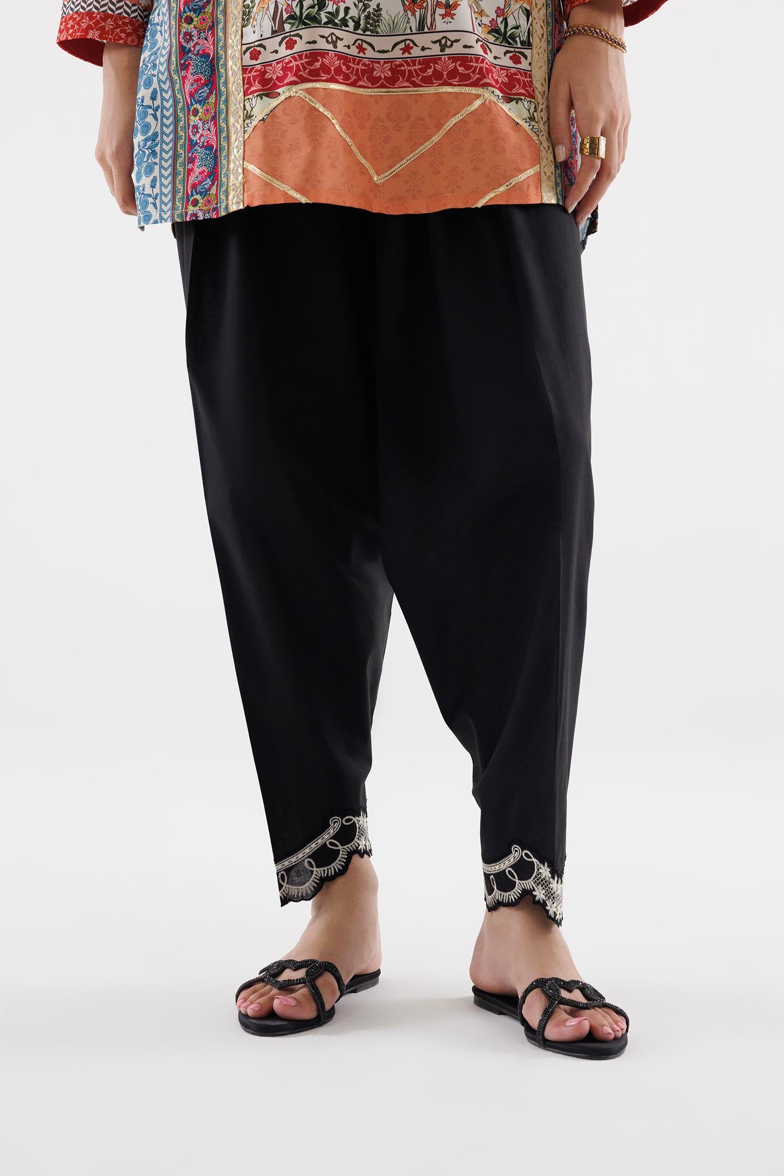 Stitched Embroidered Lawn Shalwar