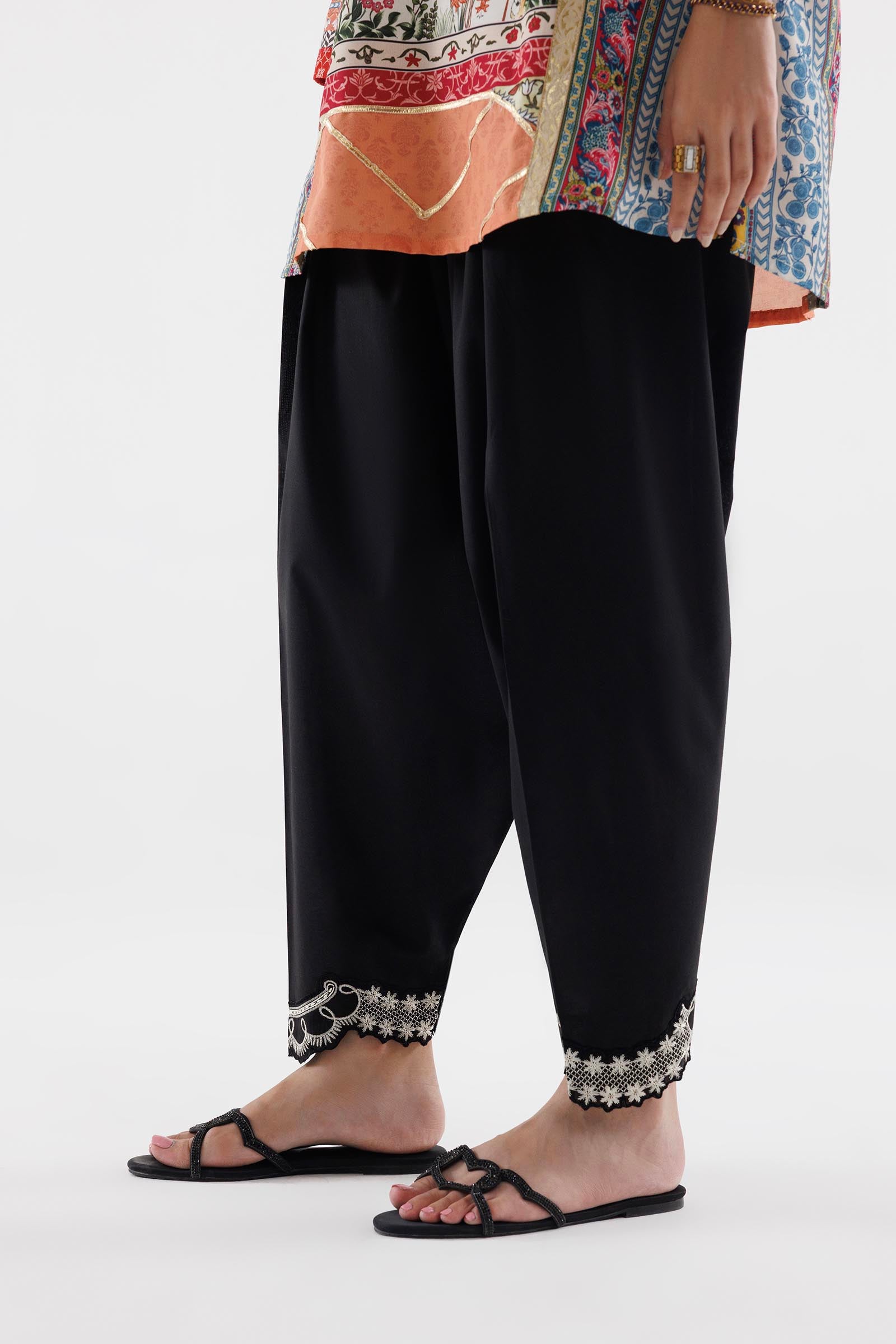 Stitched Embroidered Lawn Shalwar