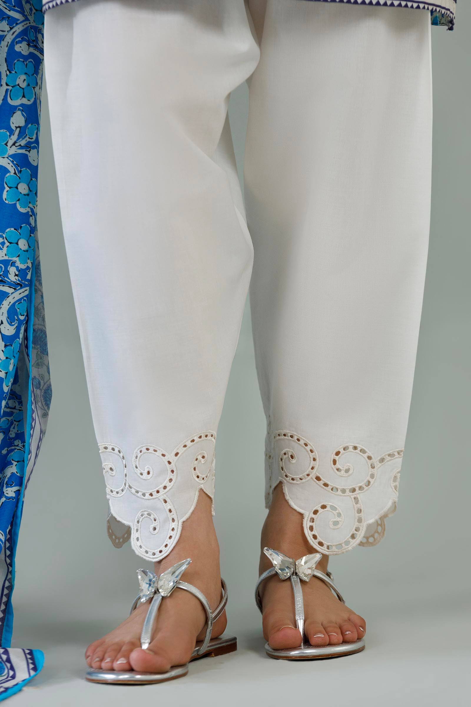 Stitched Embroidered Lawn Shalwar Main image