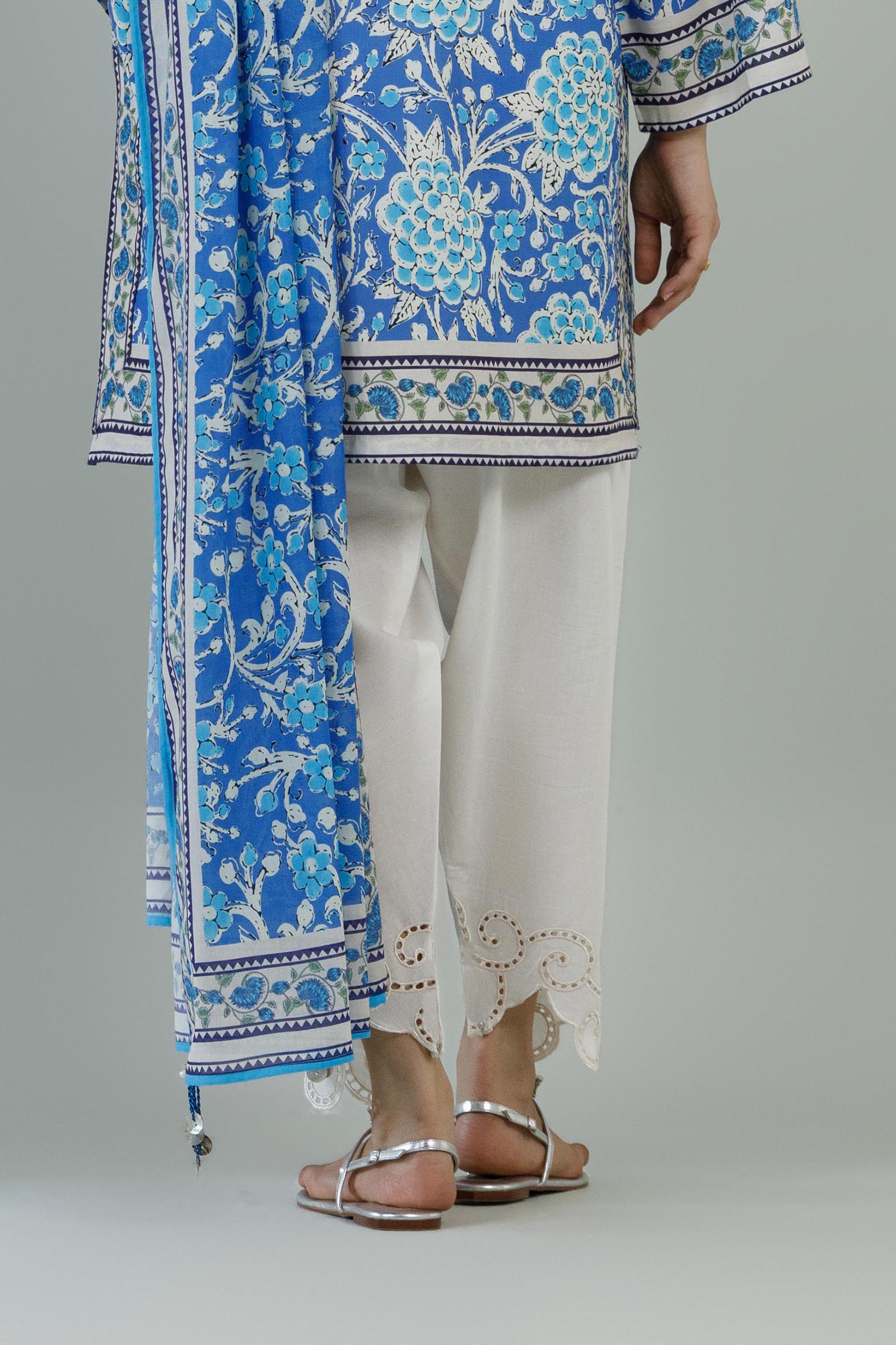 Stitched Embroidered Lawn Shalwar