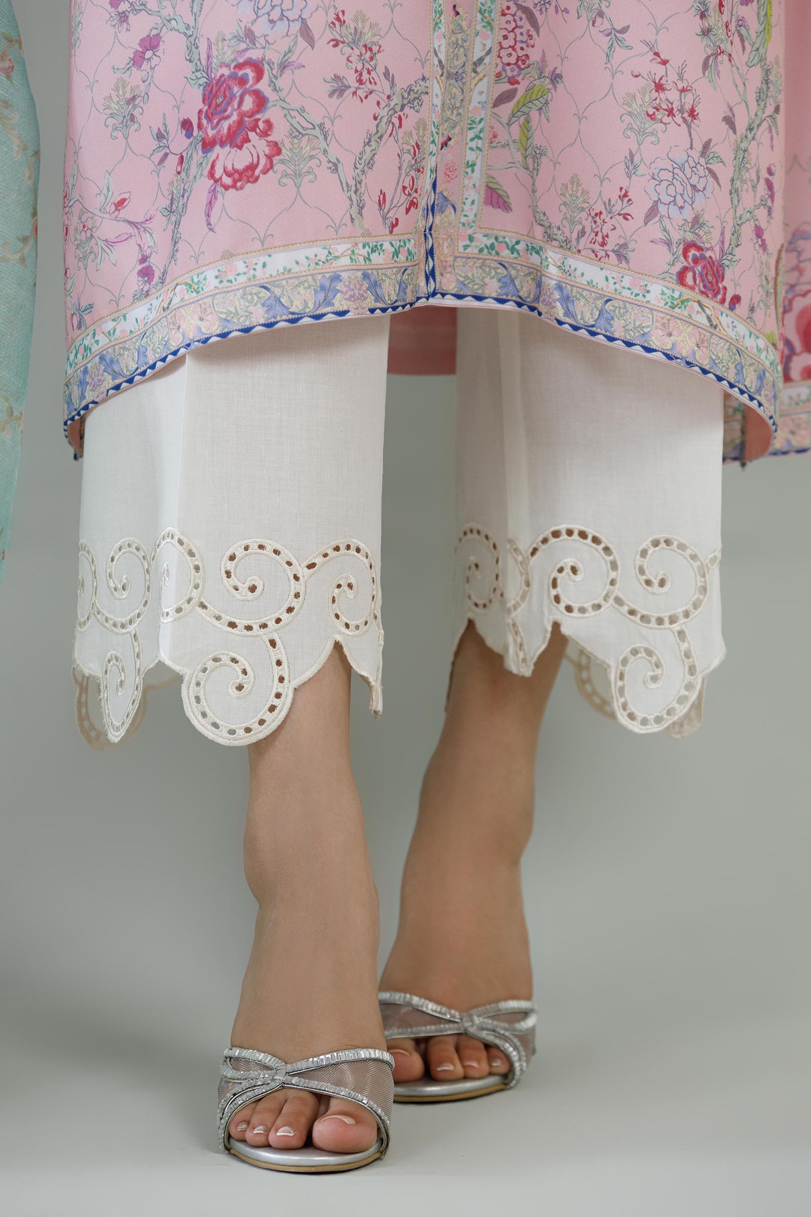 Stitched Embroidered Lawn Culotte Main image