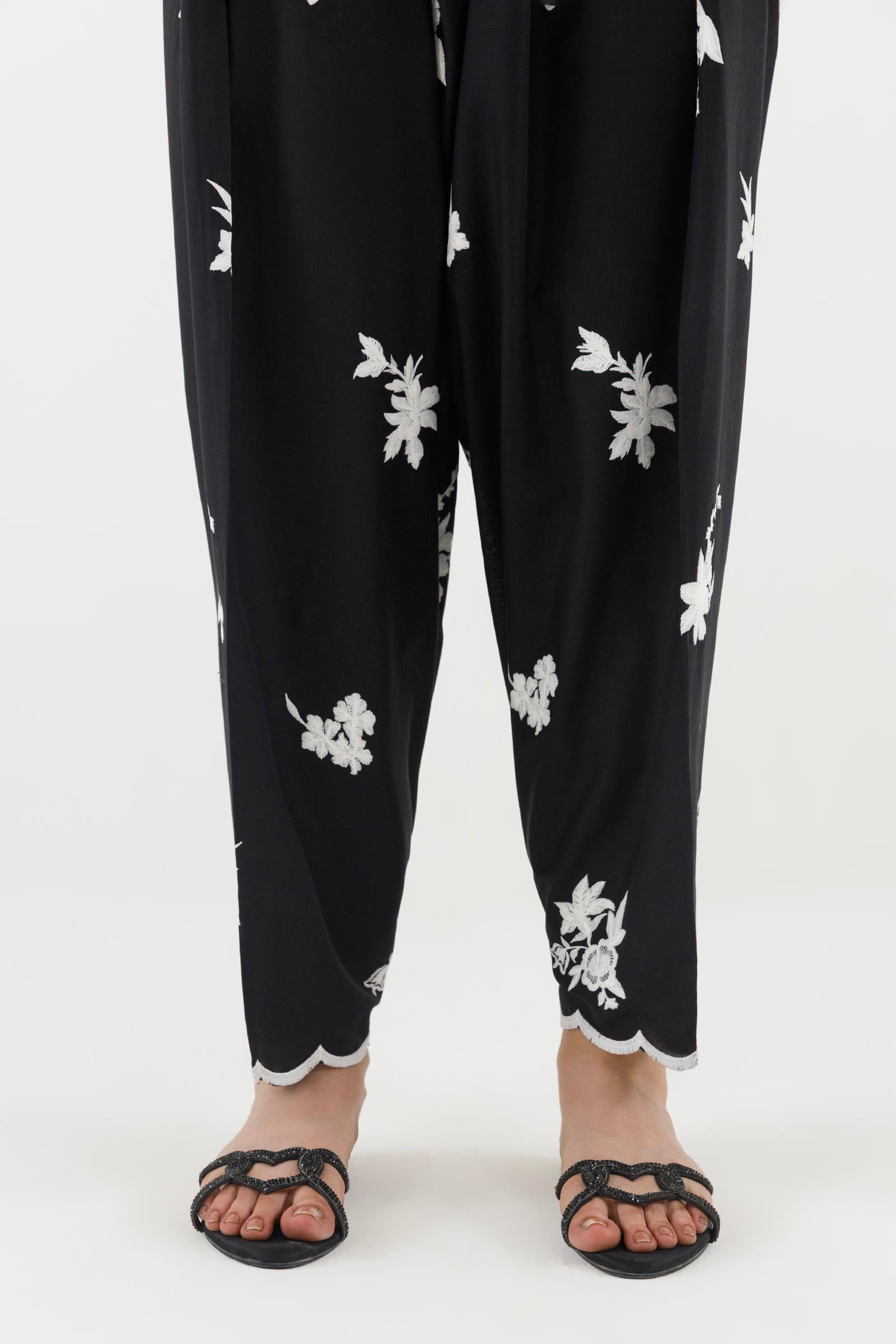Stitched Embroidered Lawn Shalwar
