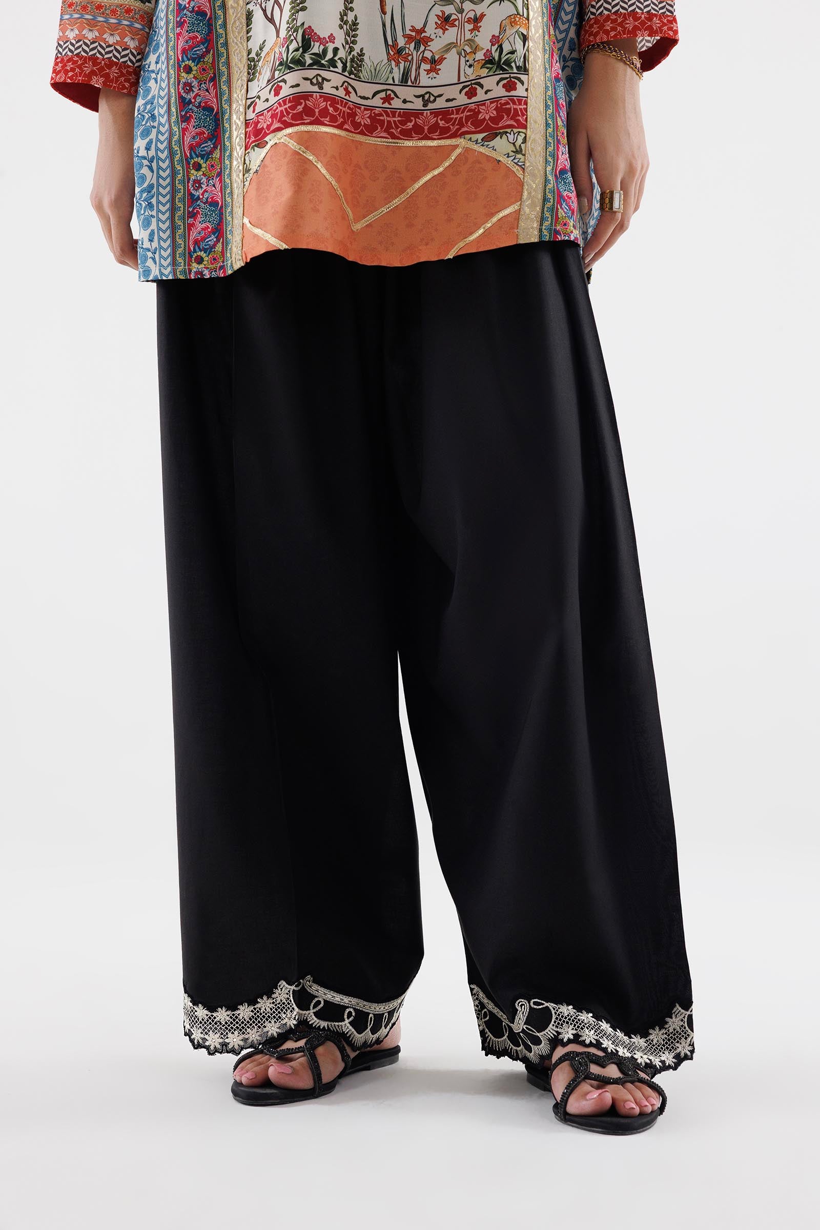 Stitched Embroidered Lawn Shalwar