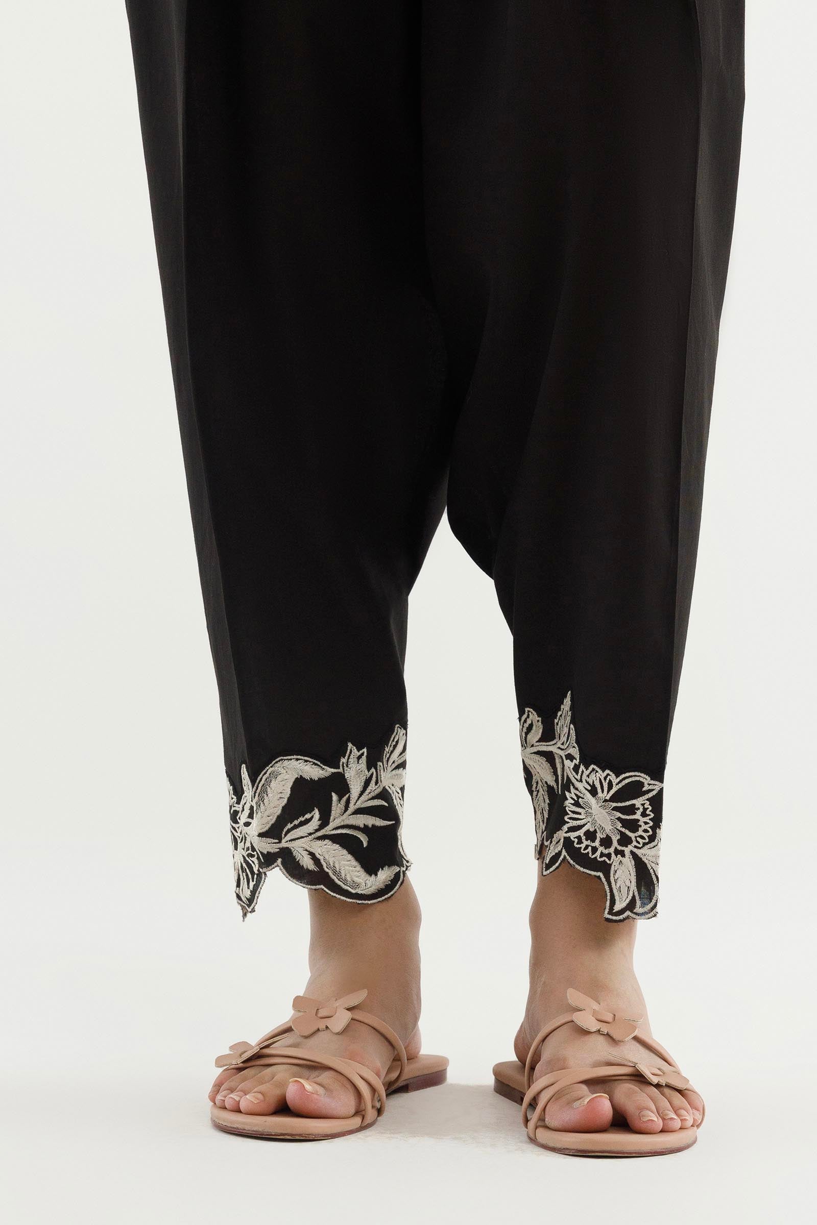 Stitched Embroidered Lawn Shalwar