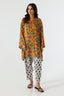Stitched Boxy Linen Shirt + Skinny Shalwar