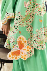 Stitched Embroidered Raw Silk Shirt+ Shalwar