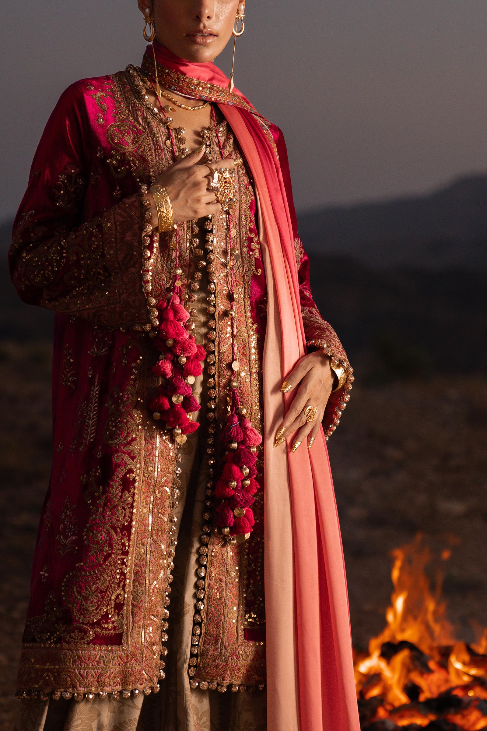 Unstitched 3 Piece Velvet Suit