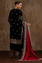 Unstitched Printed 3 Piece Velvet Suit