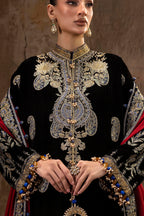Unstitched Printed 3 Piece Velvet Suit