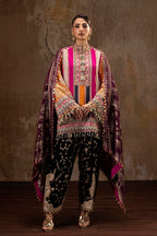 Unstitched Printed 3 Piece Oat Silk Suit