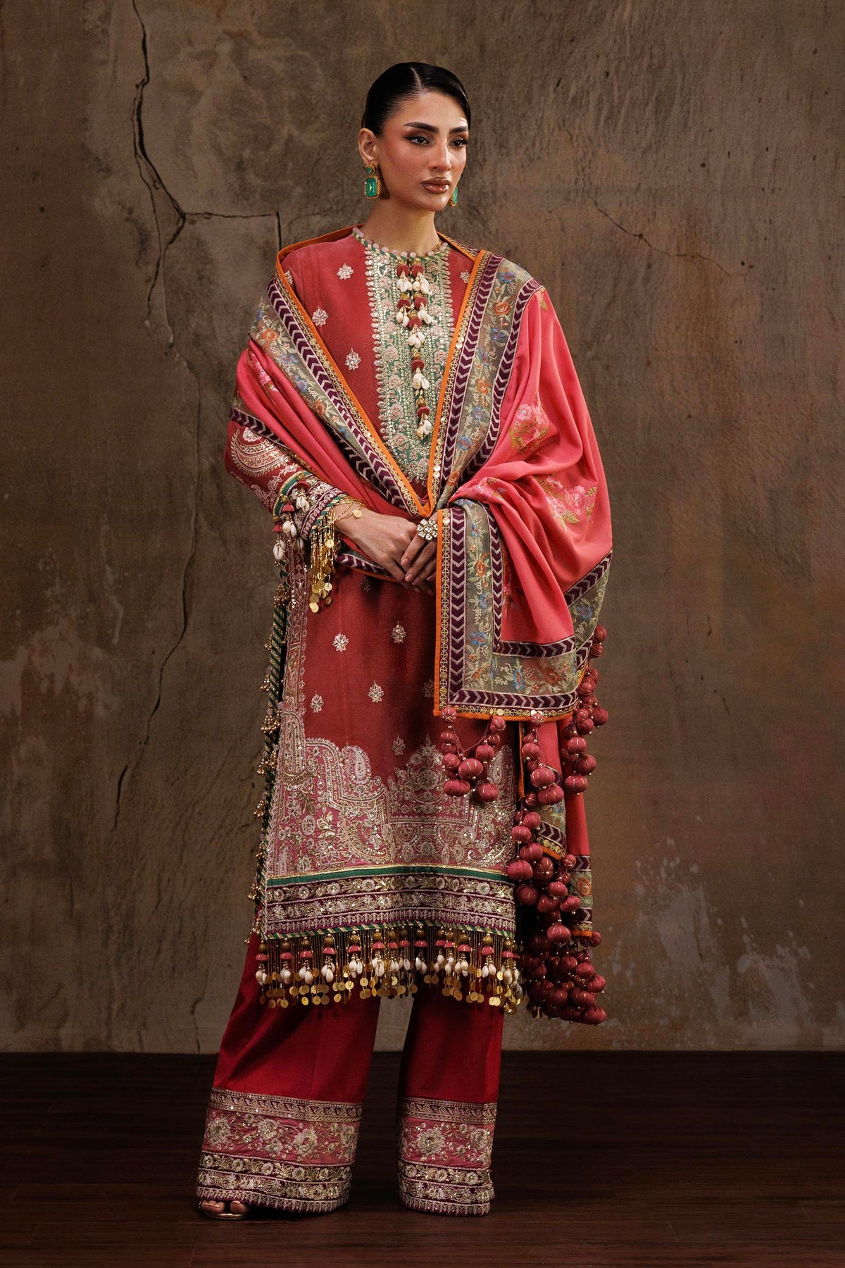 Unstitched Printed 3 Piece Velvet Suit