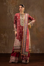 Unstitched Printed 3 Piece Velvet Suit