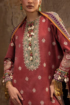 Unstitched Printed 3 Piece Velvet Suit