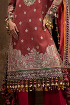 Unstitched Printed 3 Piece Velvet Suit