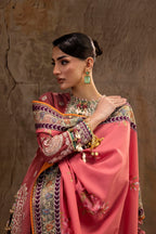Unstitched Printed 3 Piece Velvet Suit