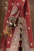 Unstitched Printed 3 Piece Velvet Suit