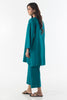 Stitched Ocean green Basic Printed Shirt+Culotte