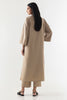 Stitched Beige Basic Printed Shirt+Culotte