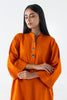 Stitched Orange Printed Shirt + Culotte