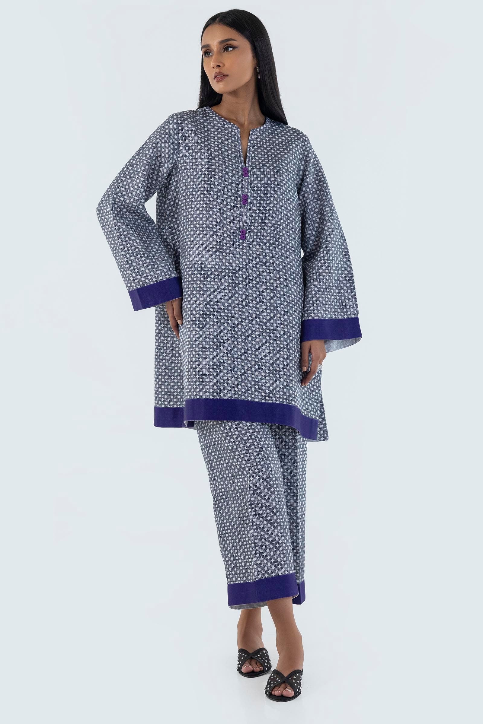 Stitched Basic Printed Shirt + Culotte Main image