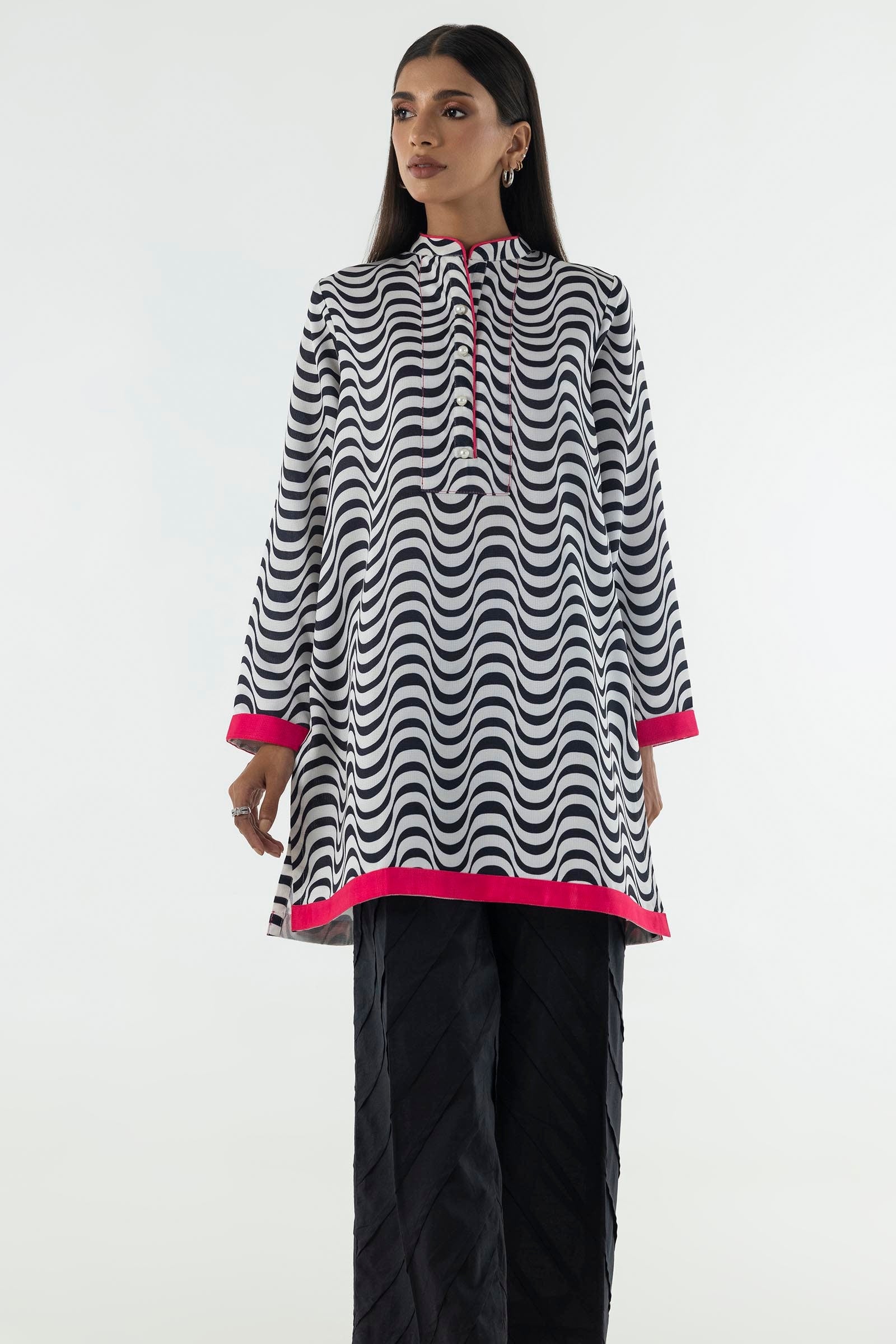 Stitched Basic Printed Shirt Secondary image