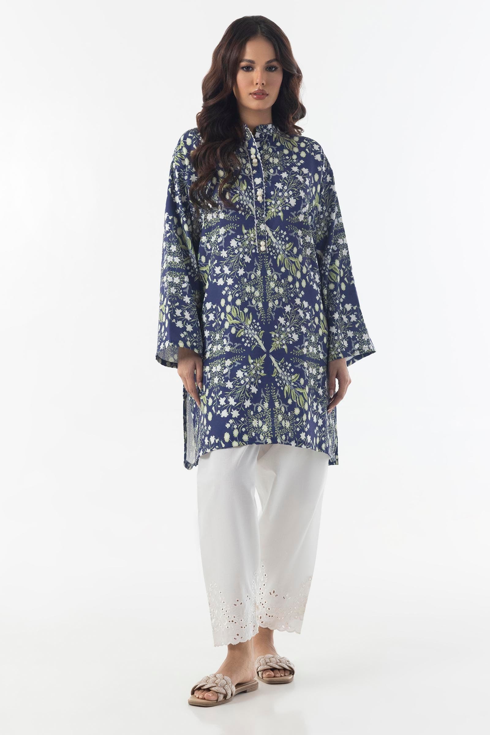 Stitched Boxy Printed Shirt Main image